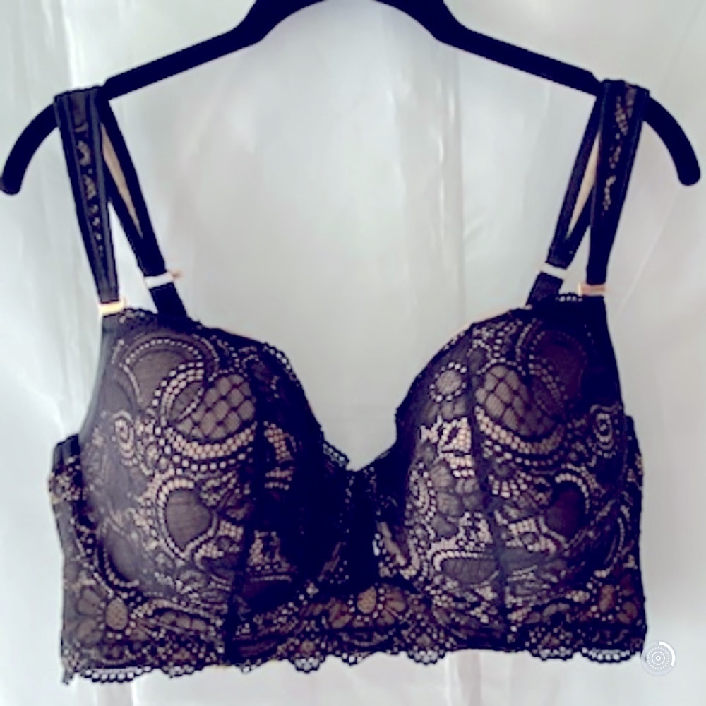 Aerie Bra Real Power Lace Balconette black SZ 40DD. NWOT